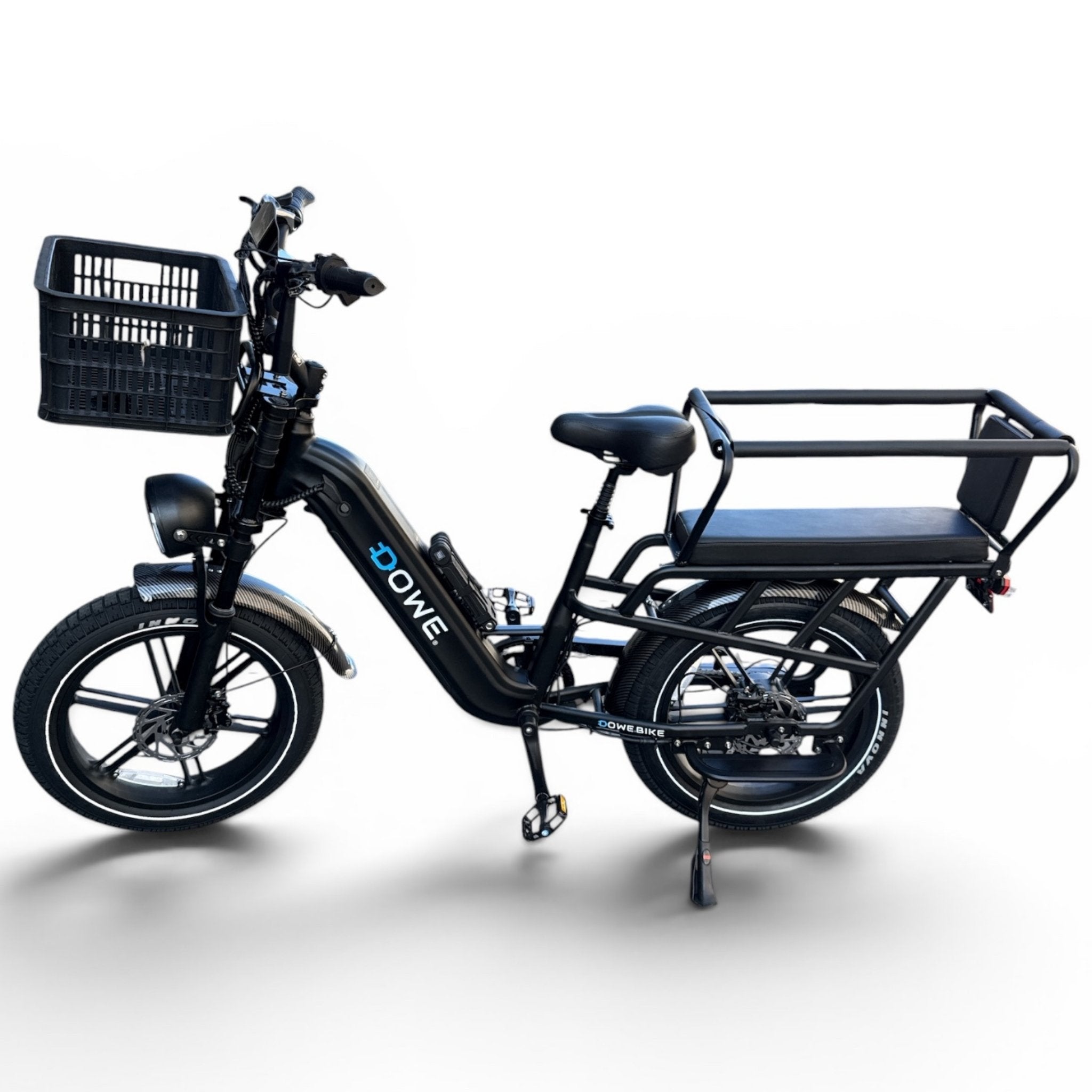 Dowe Lantir X1 Longtail Fatbike – Elektrische Cargo E-Bike met 20x4 Banden & Ingebouwde Accu