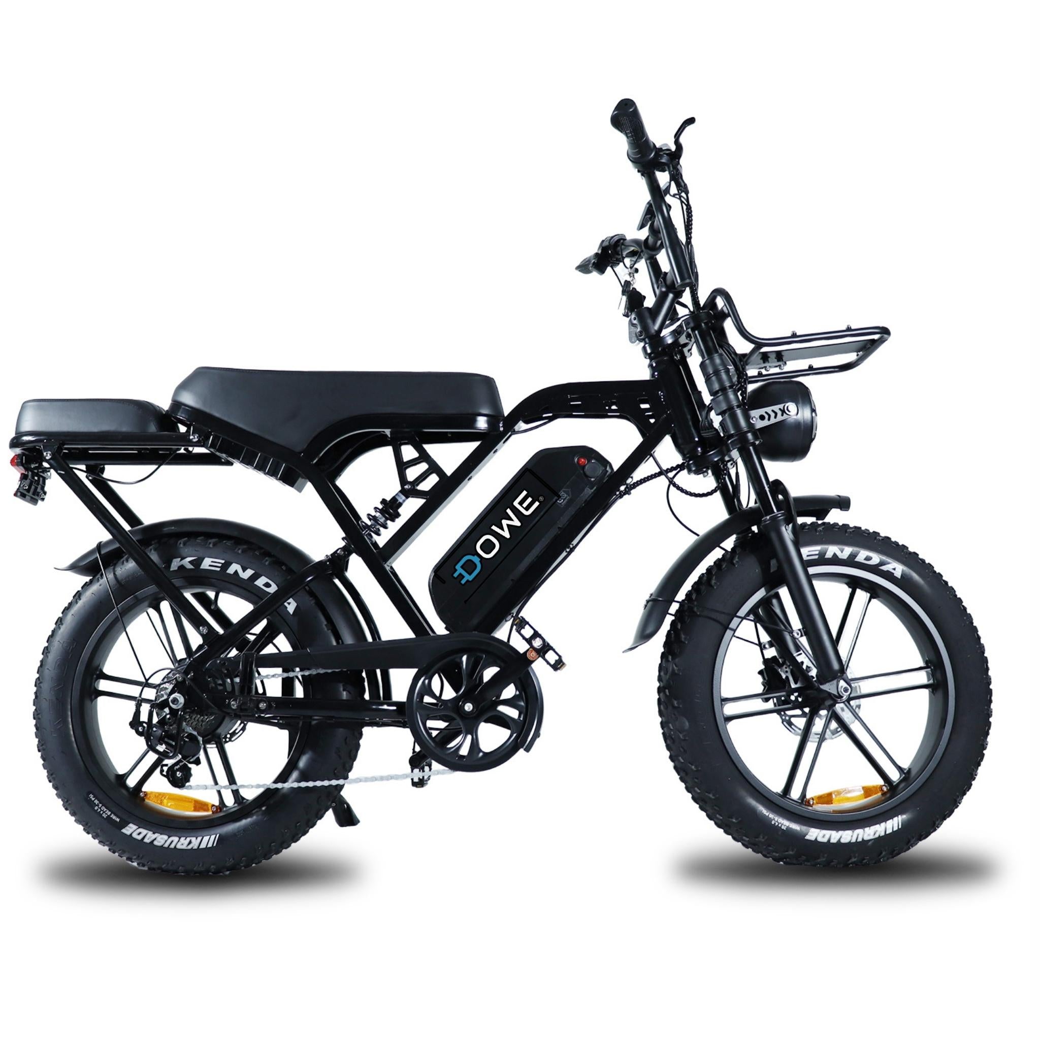 Fatbike D20 PRO – Elektrische E-Fatbike | Zwart | Volledig Uitgerust + Gratis Accessoires