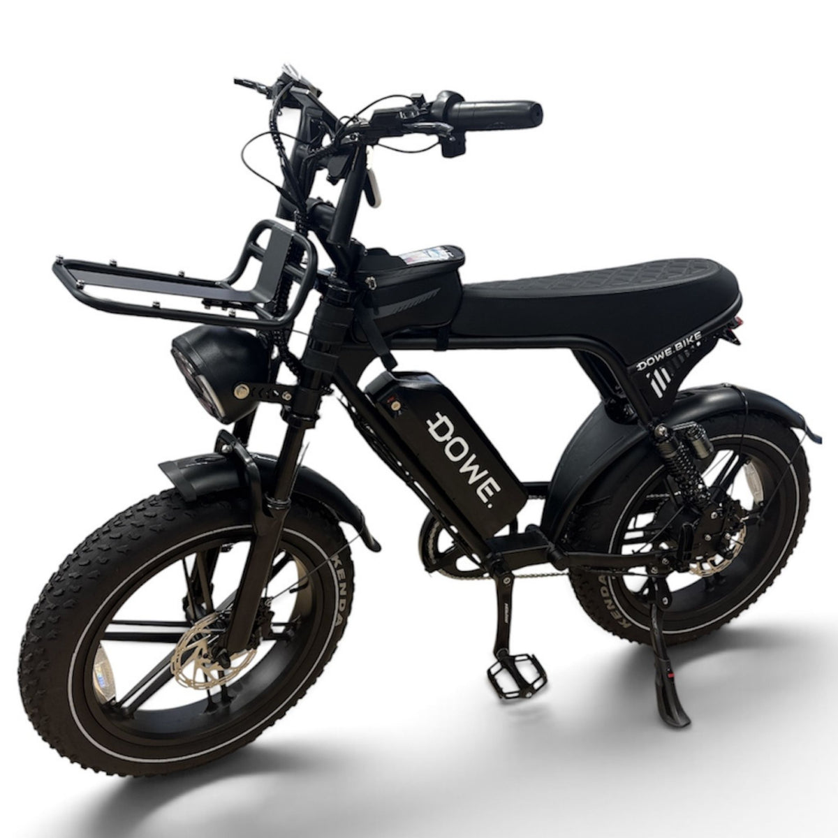 DOWE V8 Ultra elektrische fatbike zwart – volledig zijaanzicht