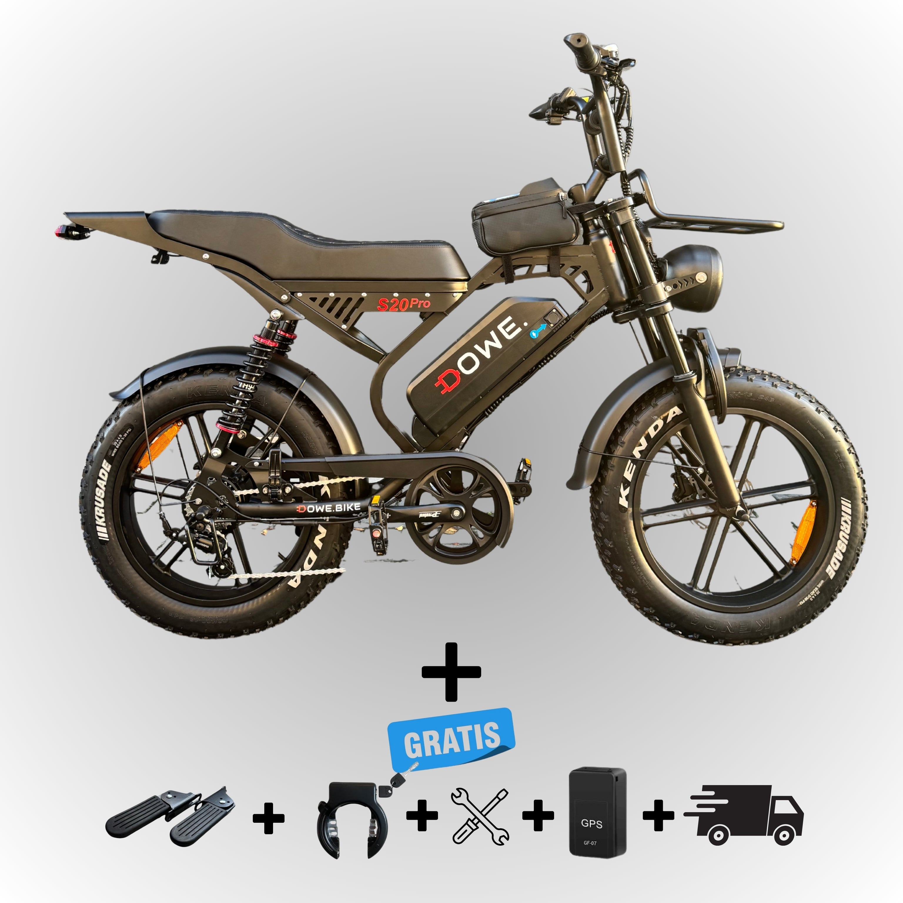 S20 Pro Sport Edition Zwart – Elektrische Fatbike – 18.2Ah Accu