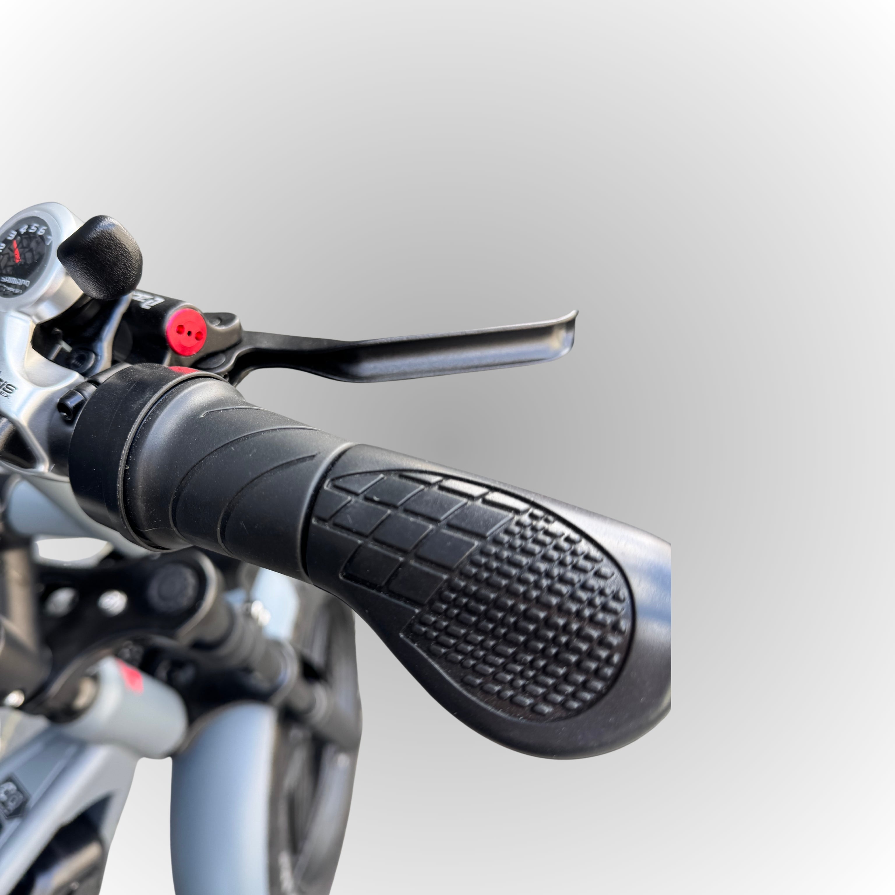 Elektrische fatbike 250W Dowe V9 grijs met kinderzitje voor