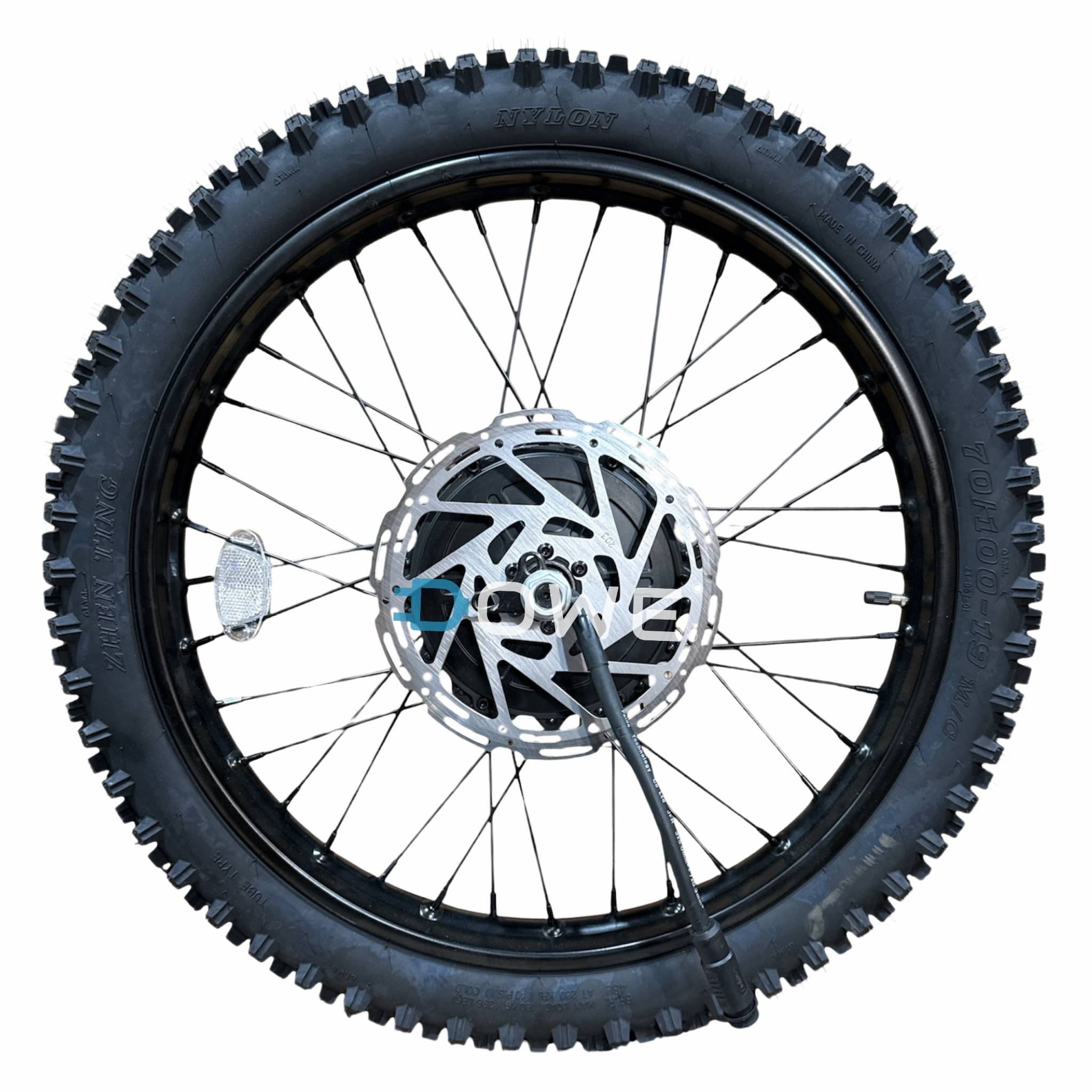 Achterwiel met Motor voor OUXI GT2000 Fatbike - Inclusief Band + remschijf en cassette – Complete E-Bike Hub Motor Wiel - Zwarte stekker (Copy)