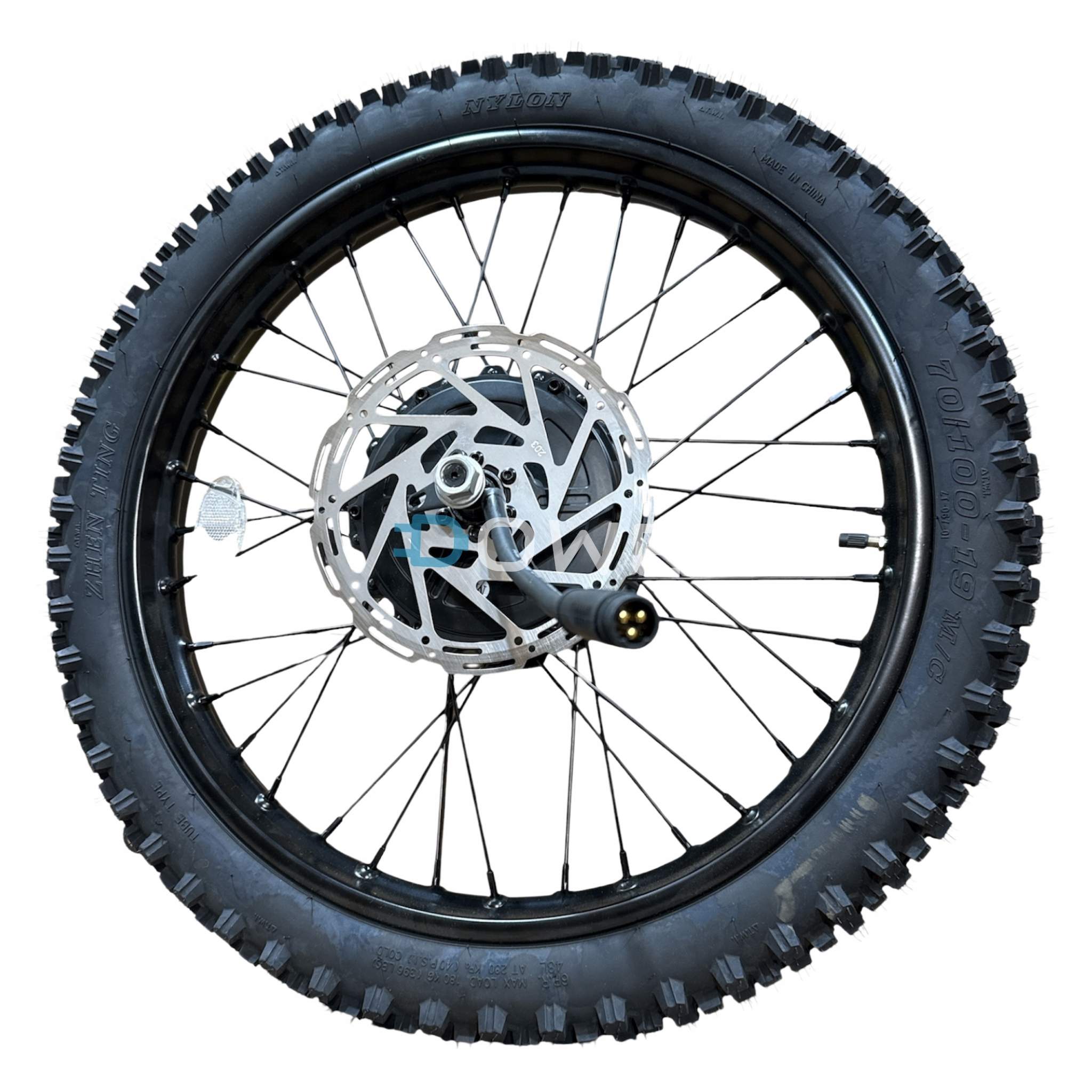 Achterwiel met Motor voor OUXI GT2000 Fatbike - Inclusief Band + remschijf en cassette – Complete E-Bike Hub Motor Wiel - Zwarte stekker (Copy)