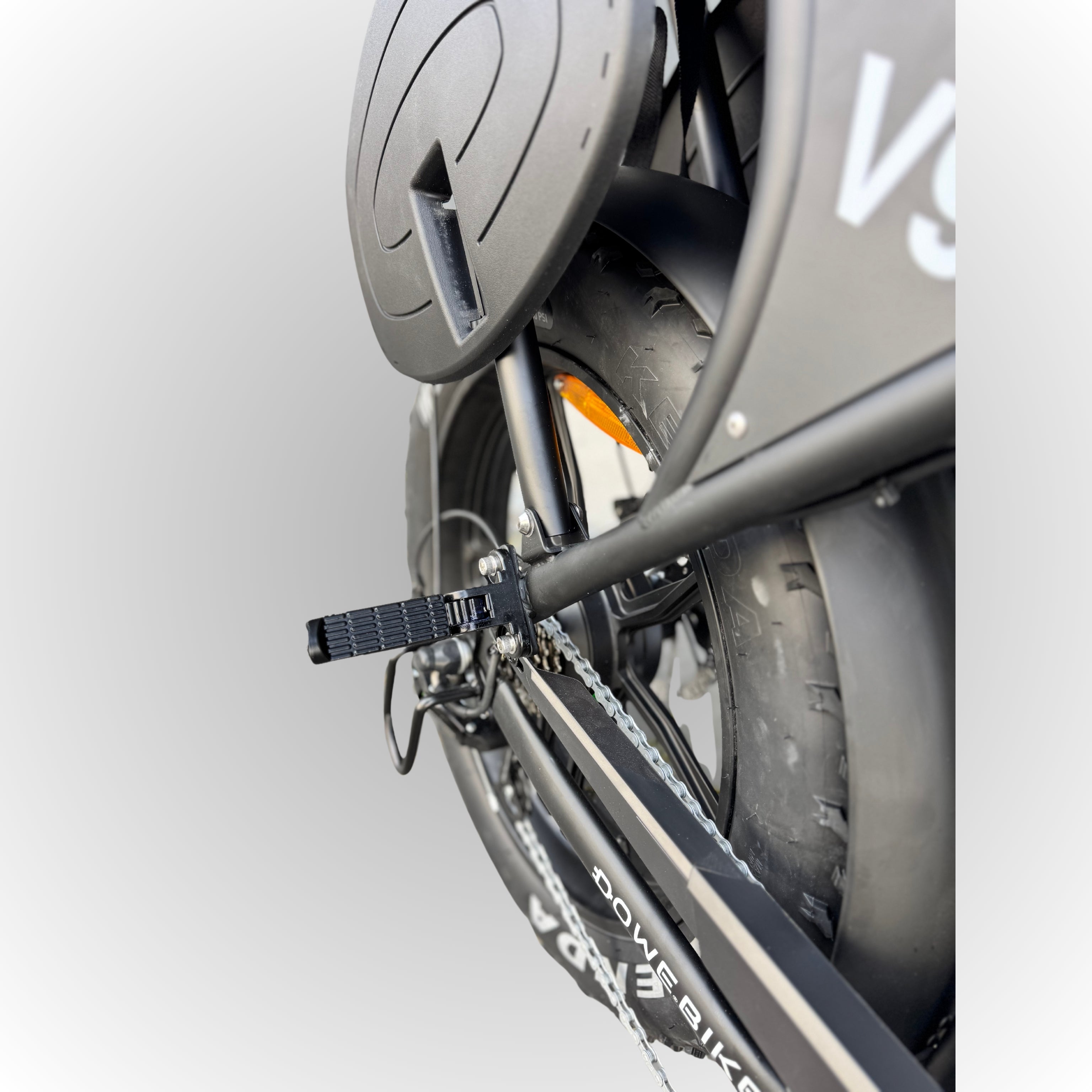 Elektrische fatbike 250W Dowe V9 zand met kinderzitjes