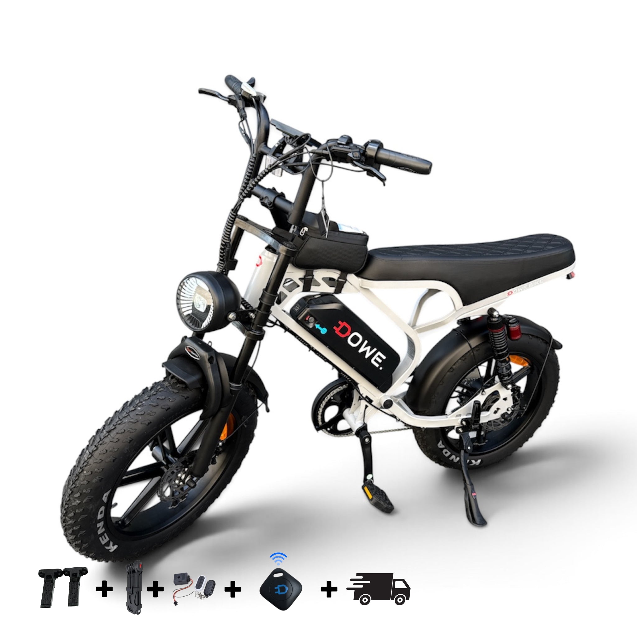 Dowe V20 Pro Limited Fatbike - Nardo Grijs | Volledig Uitgerust + Gratis Accessoires - 18,2AH Accu